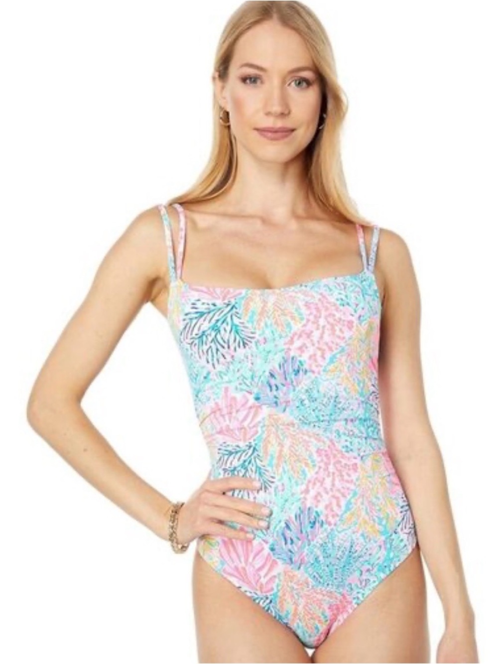 Lilly Pulitzer Tropical Reef One-Piece Swimsuit - Pink & Aqua